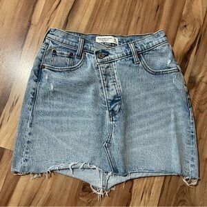 Abercrombie & Fitch The 90s Micro Mini High Rise Denim Skirt Sz 2